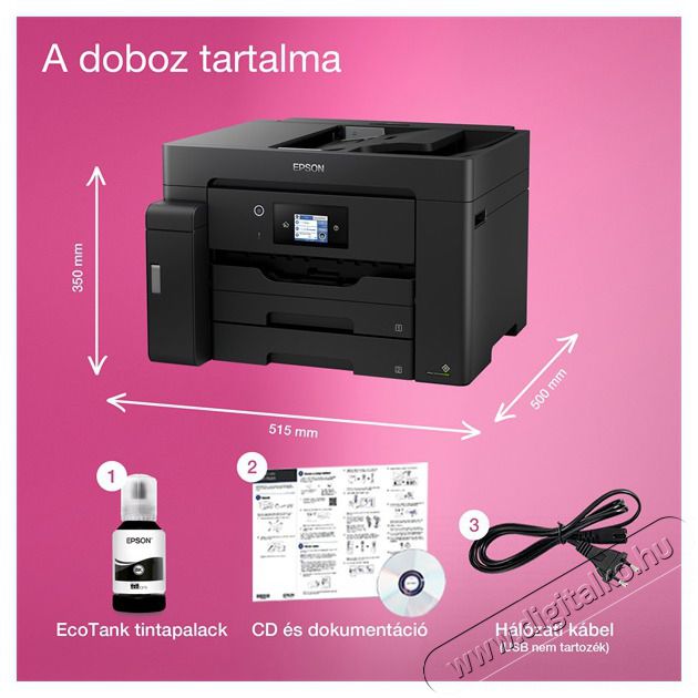 Epson M15140 A3 MFP duplex ADF Ethernet/WIFI mono multifunkci&oacute;s tintasugaras nyomtat&oacute; Iroda &eacute;s sz&aacute;m&iacute;t&aacute;stechnika - Nyomtat&oacute; - Tintasugaras / fot&oacute;nyomtat&oacute; - 514341