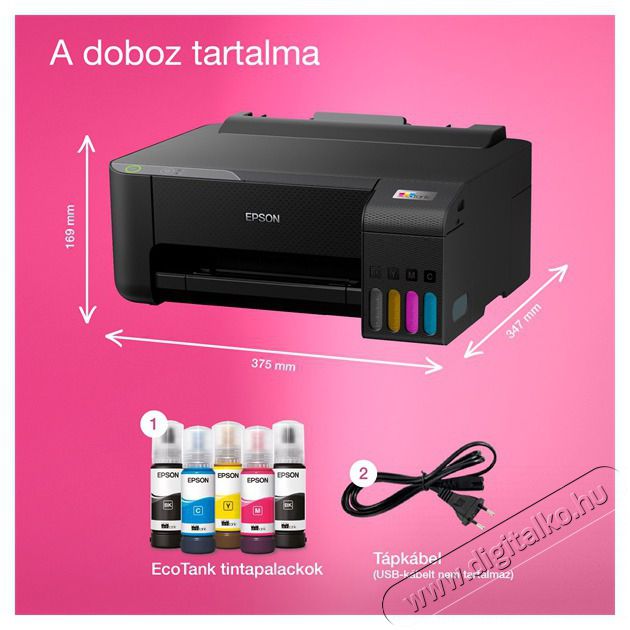Epson EcoTank L1230 sz&iacute;nes tintasugaras nyomtat&oacute; Iroda &eacute;s sz&aacute;m&iacute;t&aacute;stechnika - Nyomtat&oacute; - Tintasugaras / fot&oacute;nyomtat&oacute; - 516236