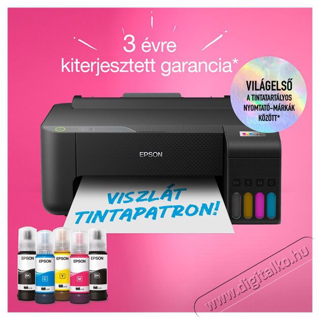 Epson EcoTank L1230 sz&iacute;nes tintasugaras nyomtat&oacute; Iroda &eacute;s sz&aacute;m&iacute;t&aacute;stechnika - Nyomtat&oacute; - Tintasugaras / fot&oacute;nyomtat&oacute; - 516236