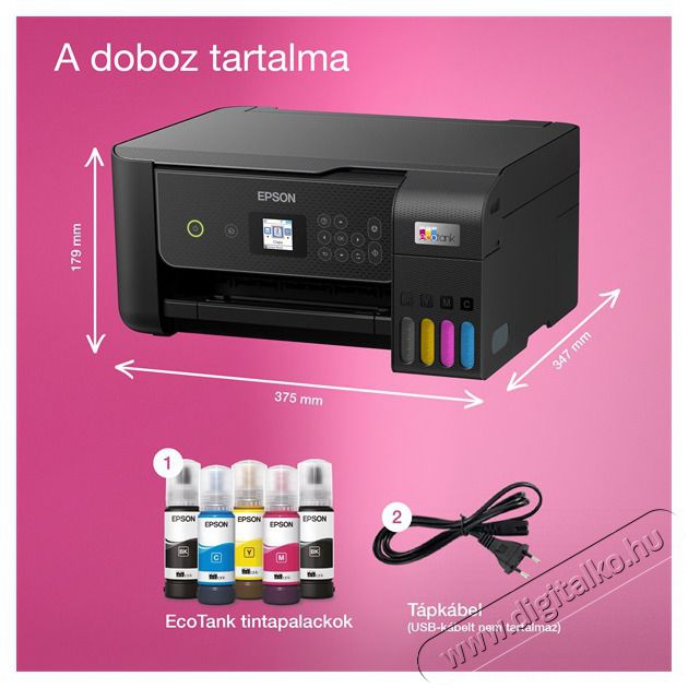 Epson EcoTank L3280 sz&iacute;nes multifunkci&oacute;s tintasugaras nyomtat&oacute; Iroda &eacute;s sz&aacute;m&iacute;t&aacute;stechnika - Nyomtat&oacute; - Multifunkci&oacute;s (tintasugaras) - 516233