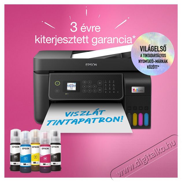 Epson Ecotank L5310 A4 MFP ADF Ethernet/WIFI sz&iacute;nes multifunkci&oacute;s tintasugaras nyomtat&oacute; Iroda &eacute;s sz&aacute;m&iacute;t&aacute;stechnika - Nyomtat&oacute; - Multifunkci&oacute;s (tintasugaras) - 516235