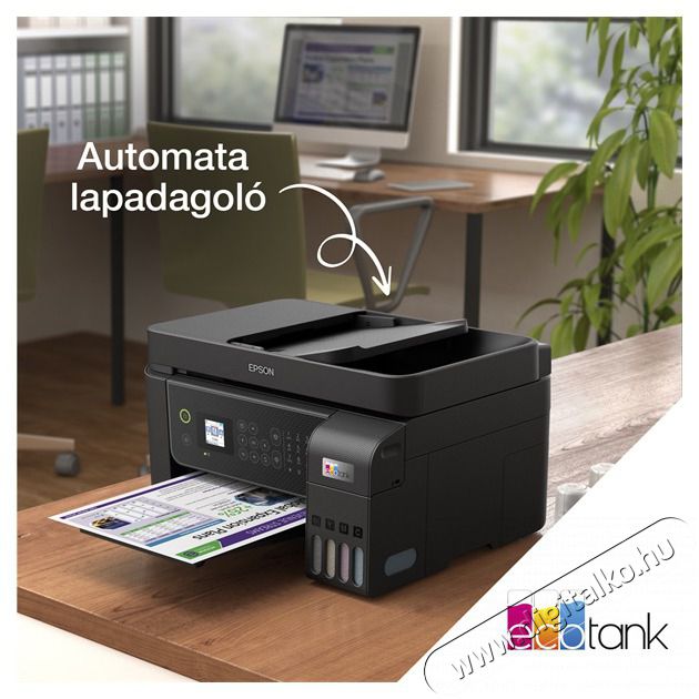 Epson Ecotank L5310 A4 MFP ADF Ethernet/WIFI sz&iacute;nes multifunkci&oacute;s tintasugaras nyomtat&oacute; Iroda &eacute;s sz&aacute;m&iacute;t&aacute;stechnika - Nyomtat&oacute; - Multifunkci&oacute;s (tintasugaras) - 516235