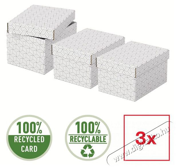 Esselte Home S m&eacute;ret 3db/csomag t&aacute;rol&oacute;doboz - feh&eacute;r H&aacute;ztart&aacute;s / Otthon / K&uuml;lt&eacute;r - Lak&aacute;sfelszerel&eacute;s - T&aacute;rol&oacute; - 395690