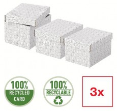 Esselte Home S m&eacute;ret 3db/csomag t&aacute;rol&oacute;doboz - feh&eacute;r H&aacute;ztart&aacute;s / Otthon / K&uuml;lt&eacute;r - Lak&aacute;sfelszerel&eacute;s - T&aacute;rol&oacute; - 395690