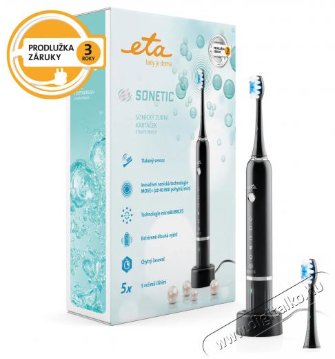 ETA Sonetic 9707 90010 Elektromos fogkefe Sz&eacute;ps&eacute;g&aacute;pol&aacute;s / Eg&eacute;szs&eacute;g - Sz&aacute;j / fog &aacute;pol&aacute;s - Elektromos fogkefe - 524747