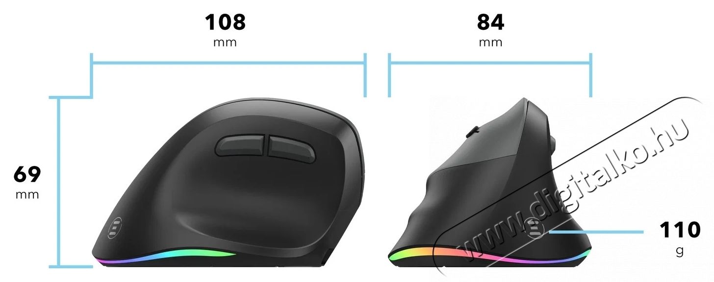 Eternico Wireless Vertical Mouse MVS490, balkezes, fekete Iroda &eacute;s sz&aacute;m&iacute;t&aacute;stechnika - Eg&eacute;r - Vezet&eacute;k n&eacute;lk&uuml;li eg&eacute;r - 535180