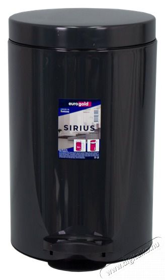 EUROGOLD SIRIUS 14l 40x25cm antracit sz&uuml;rke ped&aacute;los szemetes H&aacute;ztart&aacute;s / Otthon / K&uuml;lt&eacute;r - Lak&aacute;sfelszerel&eacute;s - Szemetes - 514020