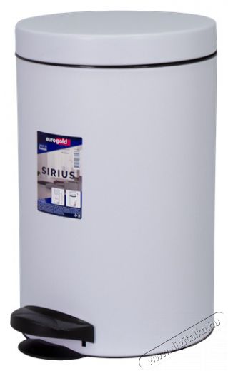 EUROGOLD SIRIUS 14l 40x25cm feh&eacute;r ped&aacute;los szemetes H&aacute;ztart&aacute;s / Otthon / K&uuml;lt&eacute;r - Lak&aacute;sfelszerel&eacute;s - Szemetes - 514019