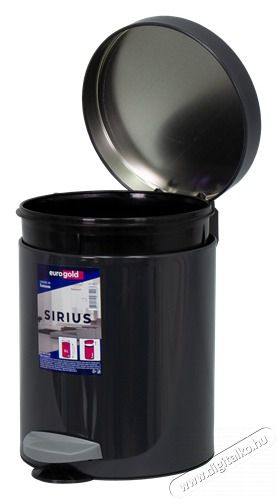 EUROGOLD SIRIUS 5l 19x24cm antracit sz&uuml;rke ped&aacute;los szemetes H&aacute;ztart&aacute;s / Otthon / K&uuml;lt&eacute;r - Lak&aacute;sfelszerel&eacute;s - Szemetes - 514017
