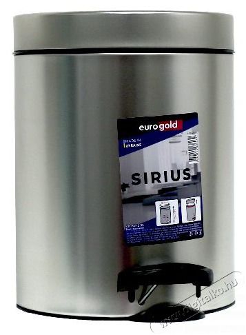 EUROGOLD SIRIUS 5l 19x24cm ez&uuml;st ped&aacute;los szemetes H&aacute;ztart&aacute;s / Otthon / K&uuml;lt&eacute;r - Lak&aacute;sfelszerel&eacute;s - Szemetes - 514018