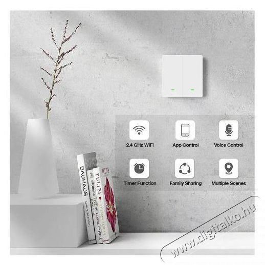 Evolveo WiFi Dual Switch Iroda &eacute;s sz&aacute;m&iacute;t&aacute;stechnika - H&aacute;l&oacute;zat - Switch - 522592