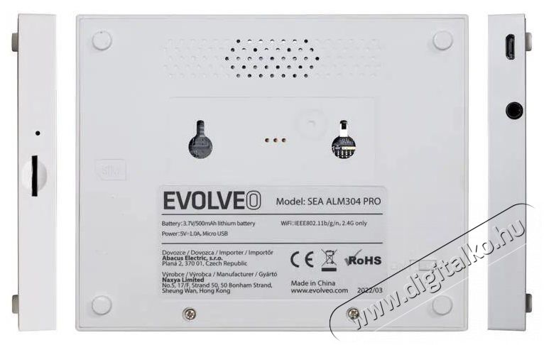 Evolveo Alarmex Pro (ALM304PRO) - okos, vezet&eacute;k n&eacute;lk&uuml;li Wi-Fi/GSM riaszt&oacute; + mini szir&eacute;na H&aacute;ztart&aacute;s / Otthon / K&uuml;lt&eacute;r - Biztons&aacute;gtechnika - Riaszt&oacute; szett - 519393
