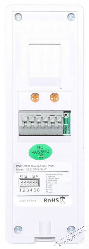Evolveo DoorPhone IK06 k&eacute;szlet mem&oacute;ri&aacute;val &eacute;s sz&iacute;nes kijelzővel H&aacute;ztart&aacute;s / Otthon / K&uuml;lt&eacute;r - Lak&aacute;sfelszerel&eacute;s - Csengő - 519402