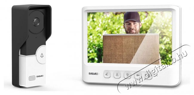 Evolveo DoorPhone IK06 k&eacute;szlet mem&oacute;ri&aacute;val &eacute;s sz&iacute;nes kijelzővel H&aacute;ztart&aacute;s / Otthon / K&uuml;lt&eacute;r - Lak&aacute;sfelszerel&eacute;s - Csengő - 519402