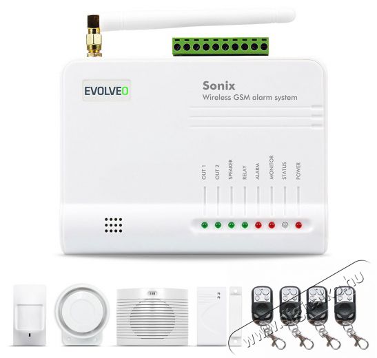 Evolveo Sonix - Vezet&eacute;k n&eacute;lk&uuml;li riaszt&oacute; H&aacute;ztart&aacute;s / Otthon / K&uuml;lt&eacute;r - Biztons&aacute;gtechnika - Riaszt&oacute; szett - 519411