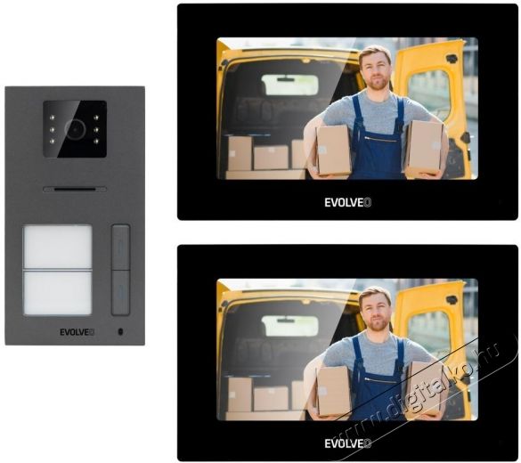 Evolveo DoorPhone AP2-2, fekete H&aacute;ztart&aacute;s / Otthon / K&uuml;lt&eacute;r - Biztons&aacute;gtechnika - Kieg&eacute;sz&iacute;tő - 519401