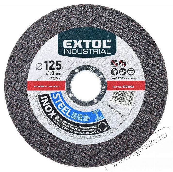 Extol Premium 8808103 V&Aacute;G&Oacute;KORONG 10 DB, AC&Eacute;LHOZ/INOXHOZ, K&Eacute;K, 125&times;1&times;22,2MM H&aacute;ztart&aacute;s / Otthon / K&uuml;lt&eacute;r - Szersz&aacute;m - Egy&eacute;b szersz&aacute;m - 516467