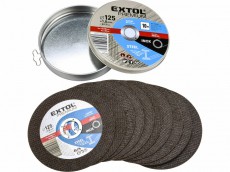 Extol Premium 8808103 V&Aacute;G&Oacute;KORONG 10 DB, AC&Eacute;LHOZ/INOXHOZ, K&Eacute;K, 125&times;1&times;22,2MM H&aacute;ztart&aacute;s / Otthon / K&uuml;lt&eacute;r - Szersz&aacute;m - Egy&eacute;b szersz&aacute;m - 516467