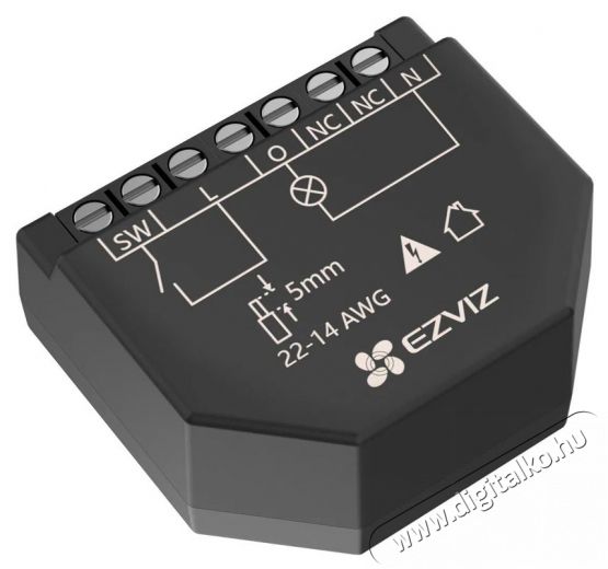 Ezviz T35-R100-WM okos WiFi kapcsol&oacute;modul, 1 csatorna, fogyaszt&aacute;sm&eacute;r&eacute;s H&aacute;ztart&aacute;s / Otthon / K&uuml;lt&eacute;r - Okos otthon - Kieg&eacute;sz&iacute;tő - 522618