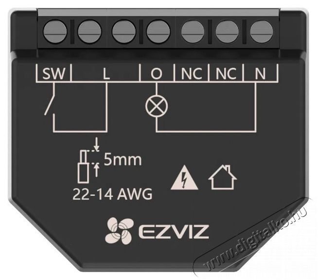 Ezviz T35-R100-WM okos WiFi kapcsol&oacute;modul, 1 csatorna, fogyaszt&aacute;sm&eacute;r&eacute;s H&aacute;ztart&aacute;s / Otthon / K&uuml;lt&eacute;r - Okos otthon - Kieg&eacute;sz&iacute;tő - 522618