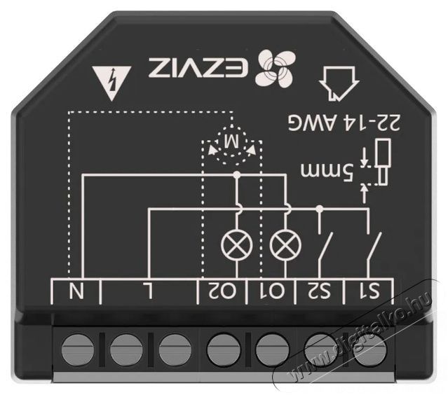 Ezviz T36-R100-WM okos WiFi kapcsol&oacute;modul, 2 csatorna, fogyaszt&aacute;sm&eacute;r&eacute;s H&aacute;ztart&aacute;s / Otthon / K&uuml;lt&eacute;r - Okos otthon - Kieg&eacute;sz&iacute;tő - 522619