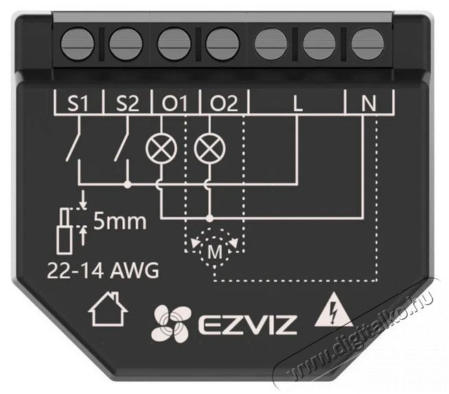 Ezviz T36-R100-WM okos WiFi kapcsol&oacute;modul, 2 csatorna, fogyaszt&aacute;sm&eacute;r&eacute;s H&aacute;ztart&aacute;s / Otthon / K&uuml;lt&eacute;r - Okos otthon - Kieg&eacute;sz&iacute;tő - 522619