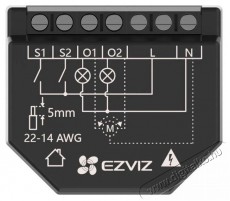 Ezviz T36-R100-WM okos WiFi kapcsol&oacute;modul, 2 csatorna, fogyaszt&aacute;sm&eacute;r&eacute;s H&aacute;ztart&aacute;s / Otthon / K&uuml;lt&eacute;r - Okos otthon - Kieg&eacute;sz&iacute;tő - 522619