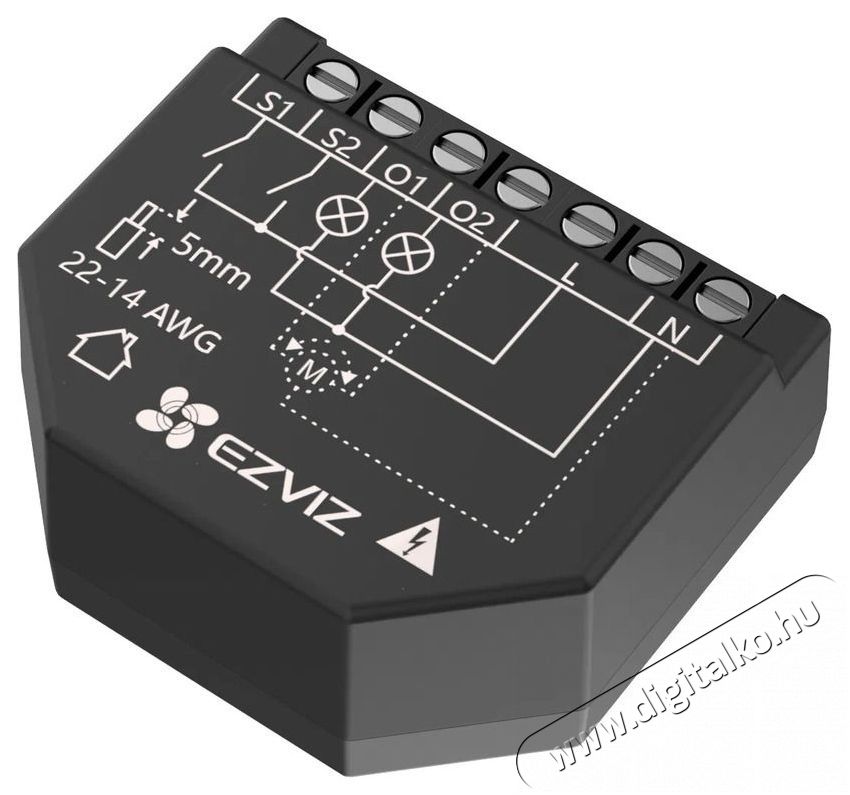 Ezviz T36-R100-WM okos WiFi kapcsol&oacute;modul, 2 csatorna, fogyaszt&aacute;sm&eacute;r&eacute;s H&aacute;ztart&aacute;s / Otthon / K&uuml;lt&eacute;r - Okos otthon - Kieg&eacute;sz&iacute;tő - 522619