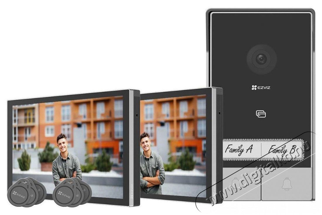 Ezviz HP7 Family Kit (2 screens) H&aacute;ztart&aacute;s / Otthon / K&uuml;lt&eacute;r - Biztons&aacute;gtechnika - Kieg&eacute;sz&iacute;tő - 519433