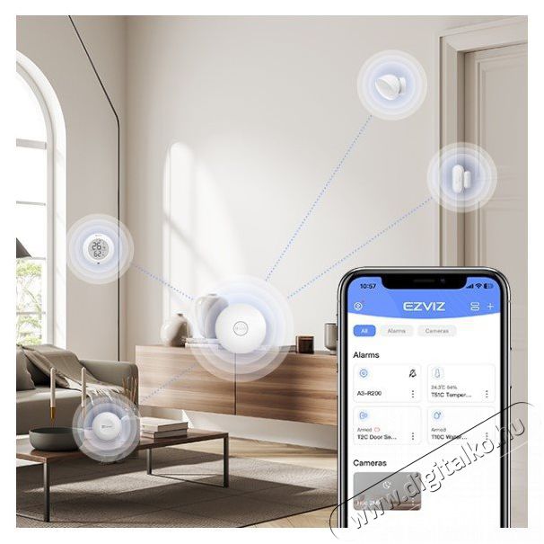 Ezviz A3-R200 (HUB) k&ouml;zponti vez&eacute;rlőegys&eacute;g H&aacute;ztart&aacute;s / Otthon / K&uuml;lt&eacute;r - Okos otthon - Kieg&eacute;sz&iacute;tő - 508095