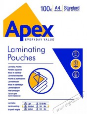 Fellowes Apex Standard A4 100mic 100db-os meleglamináló fólia Iroda és számítástechnika - Papír kezelő termék - Lamináló fólia - 396151