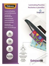 Fellowes A5 80 mikron fényes lamináló fólia Iroda és számítástechnika - Papír kezelő termék - Lamináló fólia - 386984