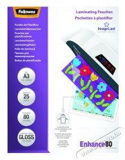 Fellowes A4 80 mikron, 25 db/csomag fényes lamináló fólia Iroda és számítástechnika - Papír kezelő termék - Lamináló fólia - 386985