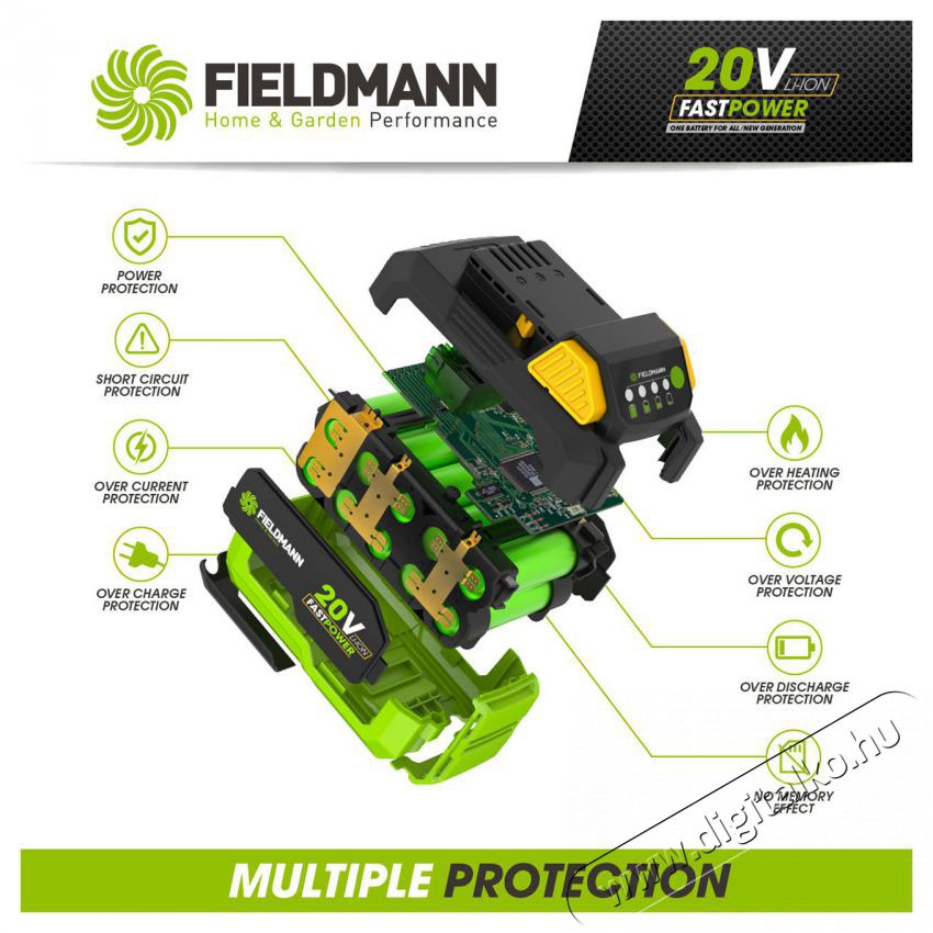 Fieldmann FDUZ 79080 20V akkumulator 8Ah H&aacute;ztart&aacute;s / Otthon / K&uuml;lt&eacute;r - Szersz&aacute;m - Li-ion akkumul&aacute;tor szersz&aacute;mokhoz - 495070