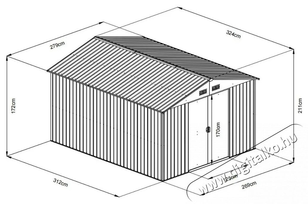 Fieldmann FZDO 1009 F&eacute;m Kerti T&aacute;rol&oacute; 9m2 H&aacute;ztart&aacute;s / Otthon / K&uuml;lt&eacute;r - Egy&eacute;b h&aacute;ztart&aacute;si term&eacute;k - 538185