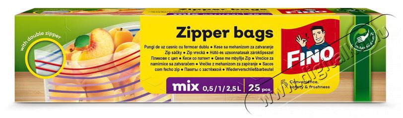 FINO Zipper, m&eacute;ret vegyes, 25 db H&aacute;ztart&aacute;s / Otthon / K&uuml;lt&eacute;r - Egy&eacute;b h&aacute;ztart&aacute;si term&eacute;k - 522670