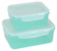 FLAIR 61621 Click&Fresh 2,1L/1,1L 2db-os smaragdzöld ételtároló doboz Háztartás / Otthon / Kültér - Lakásfelszerelés - Tároló - 508424