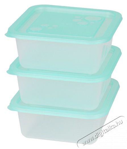 FLAIR 80052 Freezy 1,2L 3 db-os smaragdz&ouml;ld n&eacute;gyzetes &eacute;telt&aacute;rol&oacute; hűtődoboz Konyhai term&eacute;kek - Ed&eacute;ny - &Eacute;telt&aacute;rol&oacute; - 507860