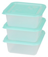 FLAIR 80052 Freezy 1,2L 3 db-os smaragdz&ouml;ld n&eacute;gyzetes &eacute;telt&aacute;rol&oacute; hűtődoboz Konyhai term&eacute;kek - Ed&eacute;ny - &Eacute;telt&aacute;rol&oacute; - 507860