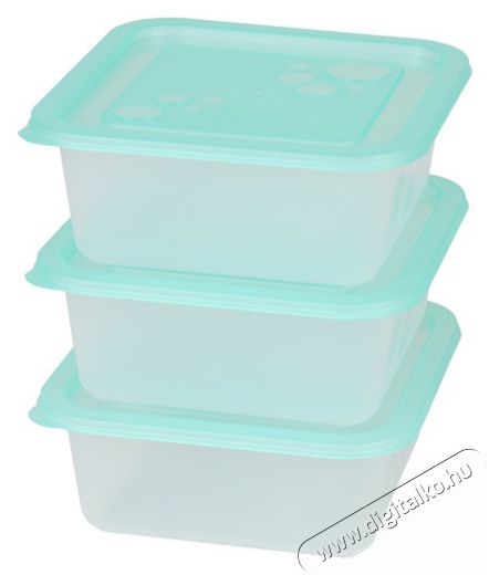 FLAIR 80052 Freezy 1,2L 3 db-os smaragdz&ouml;ld n&eacute;gyzetes &eacute;telt&aacute;rol&oacute; hűtődoboz Konyhai term&eacute;kek - Ed&eacute;ny - &Eacute;telt&aacute;rol&oacute; - 507860