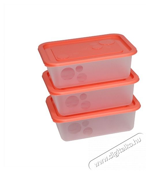 FLAIR 80056 Freezy 1,2L 3 db-os narancs sz&ouml;gletes &eacute;telt&aacute;rol&oacute; hűtődoboz H&aacute;ztart&aacute;s / Otthon / K&uuml;lt&eacute;r - Lak&aacute;sfelszerel&eacute;s - T&aacute;rol&oacute; - 508422