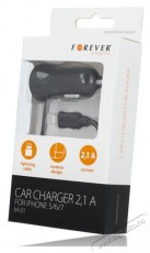 Forever iPhone 8-PIN 2,1A autós töltő Mobil / Kommunikáció / Smart - Tablet / E-book kiegészítő, tok - Hálózati-, autós töltő - 459178
