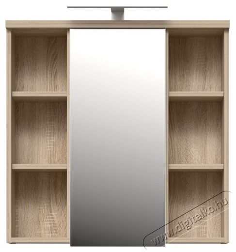 Forte Veris f&uuml;rdőszobai fali szekr&eacute;ny, 1 ajt&oacute;s, t&uuml;k&ouml;rrel &eacute;s LED-del, 68,6x20x68,1 cm, Sonoma t&ouml;lgy/szuperf&eacute;nyes feh&eacute;r H&aacute;ztart&aacute;s / Otthon / K&uuml;lt&eacute;r - F&uuml;rdőszoba / wc - Kieg&eacute;sz&iacute;tő - 536586