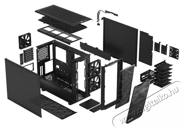 Fractal Design Meshify 2 Fekete s&ouml;t&eacute;t ablakos (T&aacute;p n&eacute;lk&uuml;li) E-ATX h&aacute;z Iroda &eacute;s sz&aacute;m&iacute;t&aacute;stechnika - Egy&eacute;b sz&aacute;m&iacute;t&aacute;stechnikai term&eacute;k - 395874