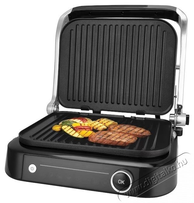 FRAM FEG-2100SSBK elektromos grill, 2100W, 7 program, rozsdamentes ac&eacute;l h&aacute;z Konyhai term&eacute;kek - S&uuml;tő-főzőlap, tűzhely (szabadon&aacute;ll&oacute;) - Mini s&uuml;tő / mini grill / mini konyha - 534274
