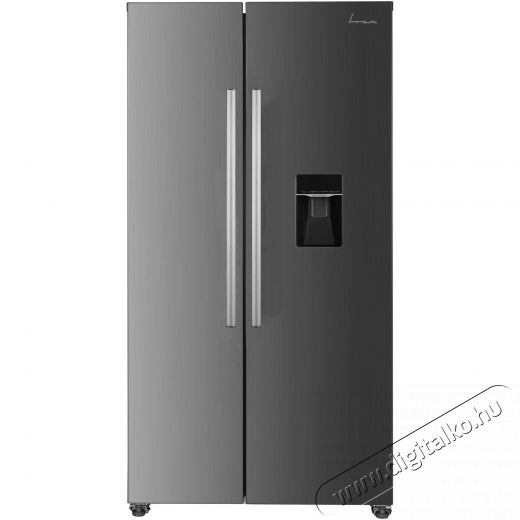 FRAM FSBS-HM440NFXWDE++ Side by side hűtőszekr&eacute;ny, 439 l, No Frost, E energiaoszt&aacute;ly, kompresszor inverter, kijelző, v&iacute;zadagol&oacute;, intelligens funkci&oacute;, M 176,5 cm, ez&uuml;st Konyhai term&eacute;kek - Hűtő, fagyaszt&oacute; (szabadon&aacute;ll&oacute;) - Amerikai t&iacute;pus&uacute; Side By Side hűtő - 535208