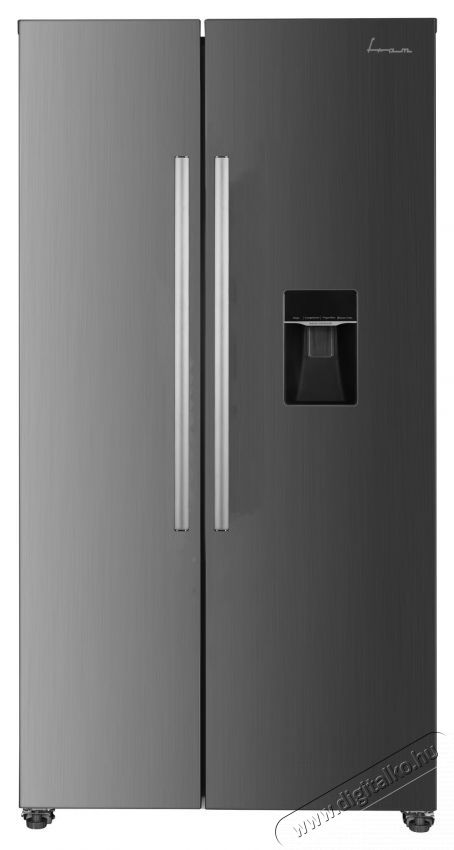 FRAM FSBS-HM440NFXWDE++ Side by side hűtőszekr&eacute;ny, 439 l, No Frost, E energiaoszt&aacute;ly, kompresszor inverter, kijelző, v&iacute;zadagol&oacute;, intelligens funkci&oacute;, M 176,5 cm, ez&uuml;st Konyhai term&eacute;kek - Hűtő, fagyaszt&oacute; (szabadon&aacute;ll&oacute;) - Amerikai t&iacute;pus&uacute; Side By Side hűtő - 535208