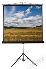 FUNSCREEN Tripod 1:1 240cm×240cm hordozható 3 lábú állványos vetítővászon - Tv kiegészítők - Vetítővászon - 444666