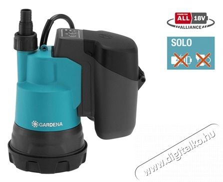 Gardena 14600-55 AKKUMUL&Aacute;TOROS MER&Uuml;LŐSZIVATTY&Uacute; TISZTA V&Iacute;ZHEZ 2000/2 18V P4A AKKUMUL&Aacute;TOR N&Eacute;LK&Uuml;L H&aacute;ztart&aacute;s / Otthon / K&uuml;lt&eacute;r - K&uuml;lt&eacute;r / kerti term&eacute;k / grill - Szivatty&uacute; - 464966
