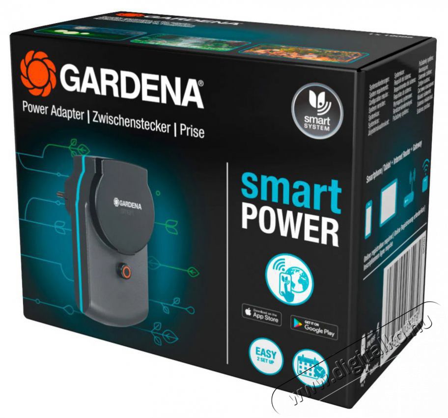 Gardena Smart t&aacute;vir&aacute;ny&iacute;t&oacute;s aljzat H&aacute;ztart&aacute;s / Otthon / K&uuml;lt&eacute;r - Okos otthon - Okos konnektor - 522713